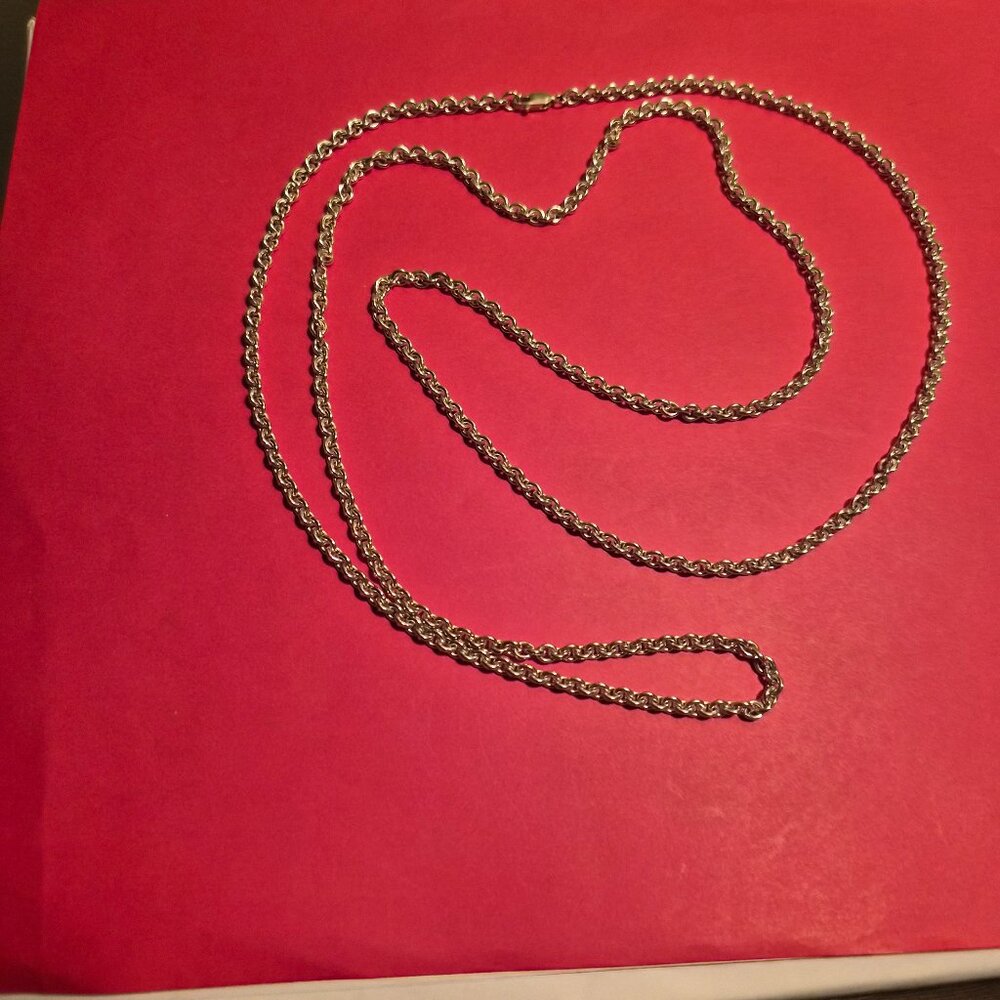 Vintage 925 Sterling Silver 40 inch Neckless